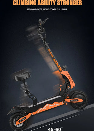 5600W Dual Motor Electric Scooter with 46MPH Top Speed & Seat