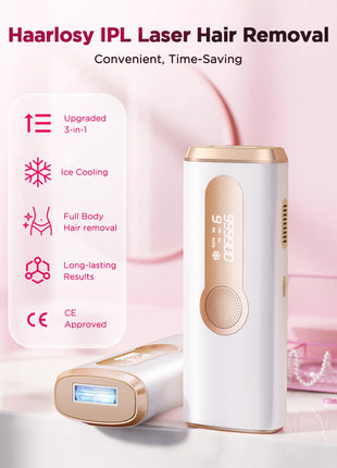 IPL Laser Hair Removal Device for Men & Women - Painless Permanent Epilator