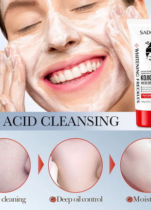 Kojic Acid Facial Wash - Deep Cleansing, Oil-Control, Moisturizing, Non-Irritating Face Cleanser (100g)
