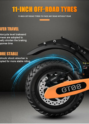 5600W Dual Motor Electric Scooter with 46MPH Top Speed & Seat