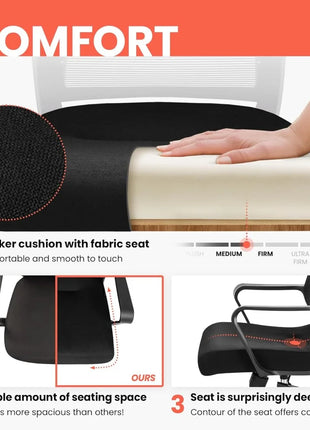 Ergonomic Mesh Office Chair with Adjustable Height and Lumbar Support