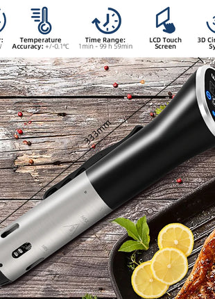 1100W Sous Vide Cooker with LCD Touch Display