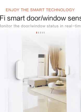WiFi Smart Door Sensor with App Alerts & Alexa/Google Home Support