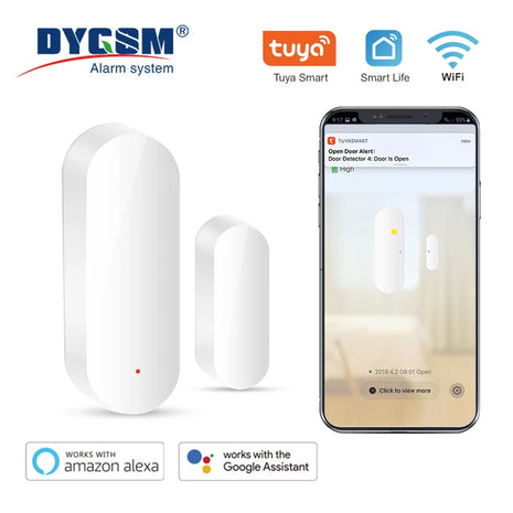 WiFi Smart Door Sensor with App Alerts & Alexa/Google Home Support